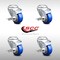 Service Caster 3.5 Inch SS Blue Polyurethane Wheel Swivel Bolt Hole Caster Set with Brake SCC SCC-SSBH20S3514-PPUB-BLUE-TLB-4 - alternate 2